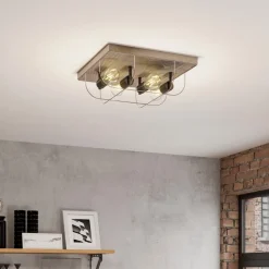 Envostar Neptuna loftslampe, firkantet, 4-lys.