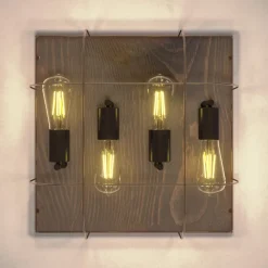 Envostar Neptuna loftslampe, firkantet, 4-lys.