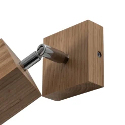 Envostar Peach Puff vægspot træ kvader 1 lyskilde