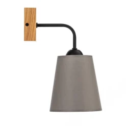 Envostar Risco væglampe 1-lys stofskærm grå