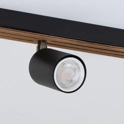 Envostar Tino loftspot med 4 lyskilder, sort/træ