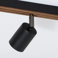 Envostar Tino loftspot med 4 lyskilder, sort/træ