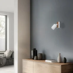 Envostar Tino vægspot 1 lyskilde hvid/træ