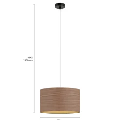 Envostar Veneer hængelampe, valnød