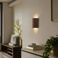 Envostar væglampe Idun brun højde 24 cm naturmateriale vegansk