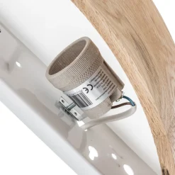 Envostar væglampe Kerio, bredde 40,5 cm, egetræ