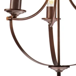 Euluna Gina lysekrone i brun, 3 lyskilder