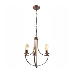 Euluna Gina lysekrone i brun, 3 lyskilder