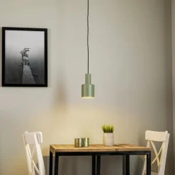 Euluna Selma hængelampe, 1 lyskilde, grøn, Ø 11 cm