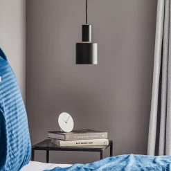 Euluna Selma hængelampe, 1 lyskilde, sort, Ø 11 cm