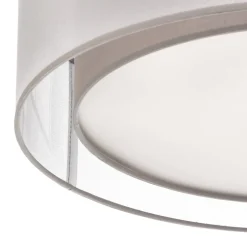 Euluna Tibu loftlampe, tekstil, Ø50cm, grå