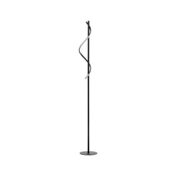 Eunice LED-gulvlampe, højde 150 cm, sort, metal