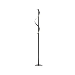 Eunice LED-gulvlampe, højde 150 cm, sort, metal