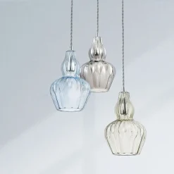 Eustoma hængelampe, lyseblå