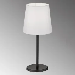 Eve bordlampe med stofskærm, sort/hvid