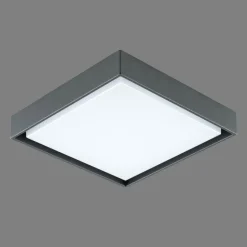 EVN LED udendørs loftlampe Tectum, 24x24 cm, antracit, 110°