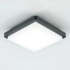 EVN LED udendørs loftlampe Tectum, 23x23 cm, antracit, 150°