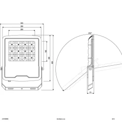 EVN Panthera udendørs LED-spot IP65 150W 4.000K