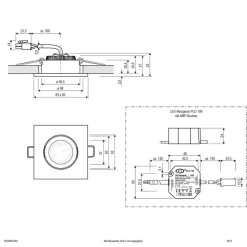 EVN PC20 Indbygget kantet fasedimmer 3000K stål