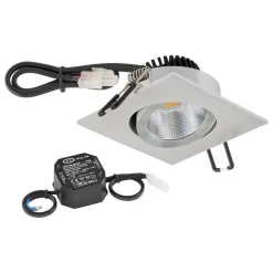 EVN PC20 indbygning, fasedæmper 3.000 K aluminium