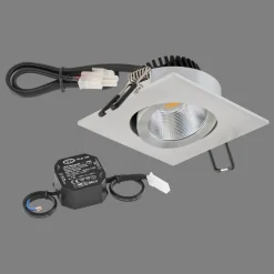 EVN PC20 indbygning, fasedæmper 3.000 K aluminium