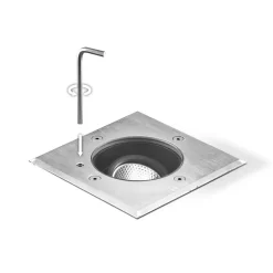 EVN Pentola indbygningslampe stål 13,5x13,5 3.000K