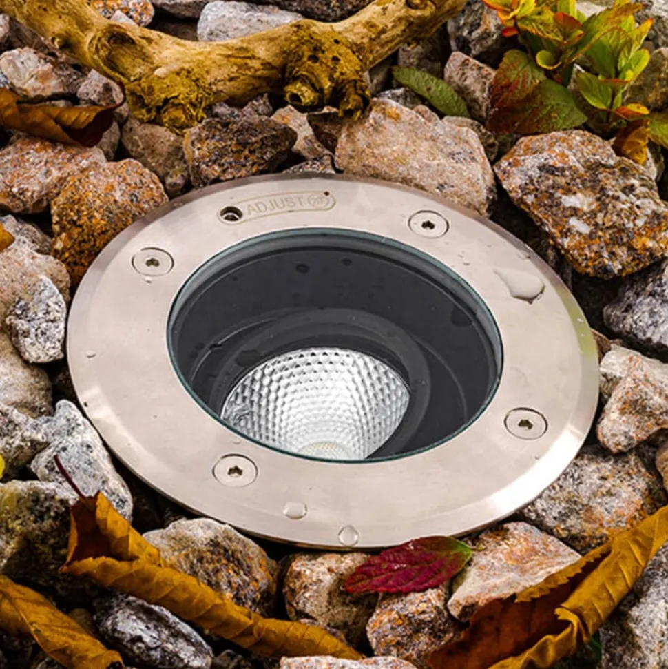 EVN Pentola indbygningslampe stål Ø13,5cm 3.000K