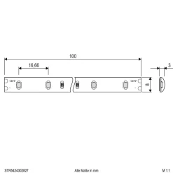 EVN STR5424 LED-stripe IP54 5 m 24 W 2.700 K