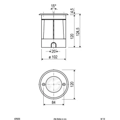 EVN Talpa-nedgravningslampe, drejelig, rund