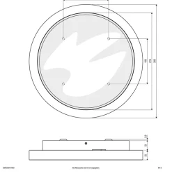 EVN Tectum LED udendørs loftlampe, rund med glas