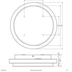 EVN Tectum LED udendørs loftlampe, rund, Ø 24,6 cm
