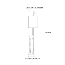 Extravaganza Miss Tall gulvlampe, mat guld