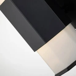 Facet Single LED-væglampe til bad, 3.000 K, sort