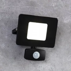 Faedo 3 udendørs LED-spot med sensor, sort, 20 W