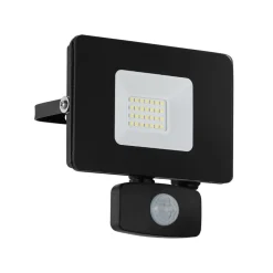 Faedo 3 udendørs LED-spot med sensor, sort, 20 W