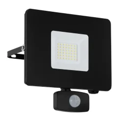 Faedo 3 udendørs LED-spot med sensor, sort, 30 W