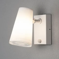 Fano udendørs LED-vægspot, med bevægelsessensor