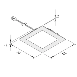 FAQ 58 integreret LED-møbellys, stål 3 W 3.000K