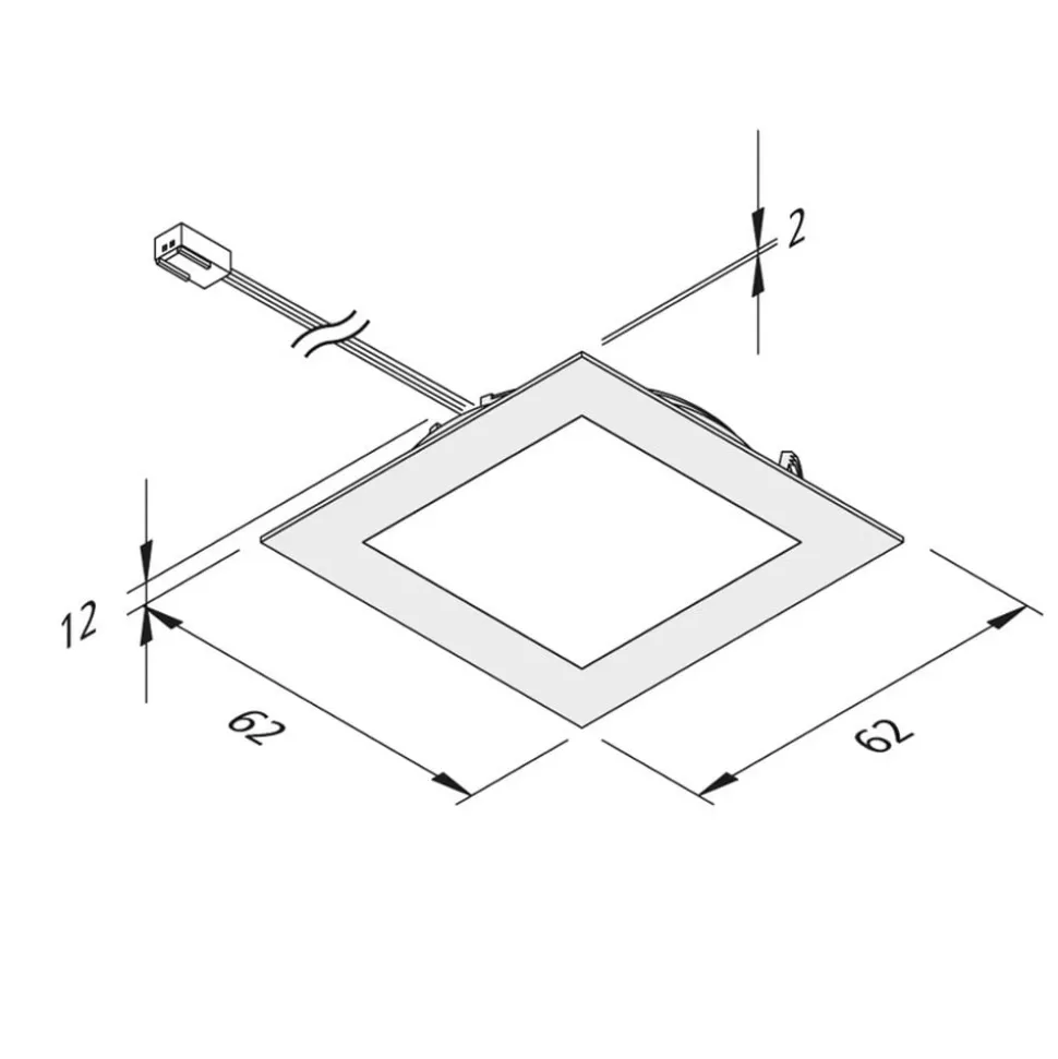 FAQ 58 integreret LED-møbellys, stål 3 W 3.000K