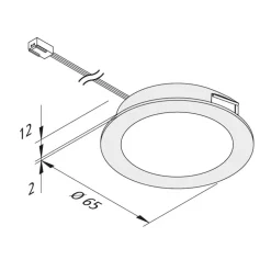 FAR 58 integreret LED-møbellys, stål 3 W 4.000K