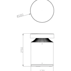 Faro LED-sokkellampe, højde 25 cm, mørkegrå, DALI, 3.000K