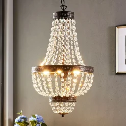 Fascinerende pendellampe Jorve med krystal