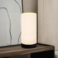 Feniglia bordlampe med hørskærm, natur