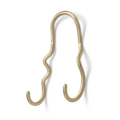 ferm LIVING Curvature Dobbeltknage, mat, messing