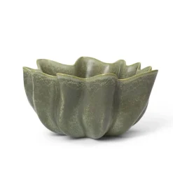 ferm LIVING Nium-skål, grøn, Ø 36 cm, keramik, glaseret