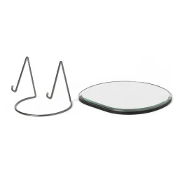 ferm LIVING Pond bordspejl, krom, bredde 21 cm, glas