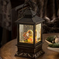 Festlig dekorationslanterne Julemand og Børn