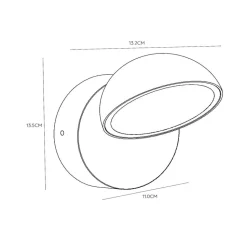 Finn LED-væglampe, sort, IP54, dag/nat-sensor