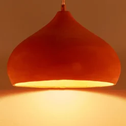 Fiona terrakotta hængelampe i smuk form