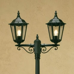 Firenze lygtepæl, 2 lyskilder, grøn